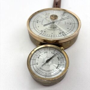 Vintage Airguide Banister Barometer Humidity Thermometer Weather Station USA